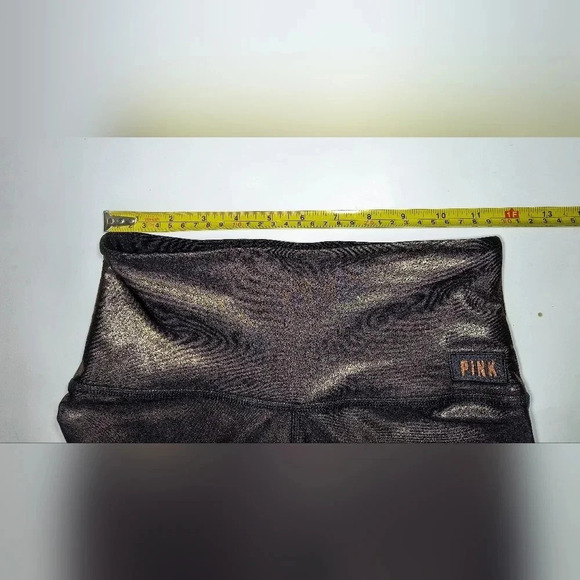 PINK Victoria's Secret Ultimate Bronze Metallic Mesh Athletic Yoga Leggings, S - Picture 8 of 10
